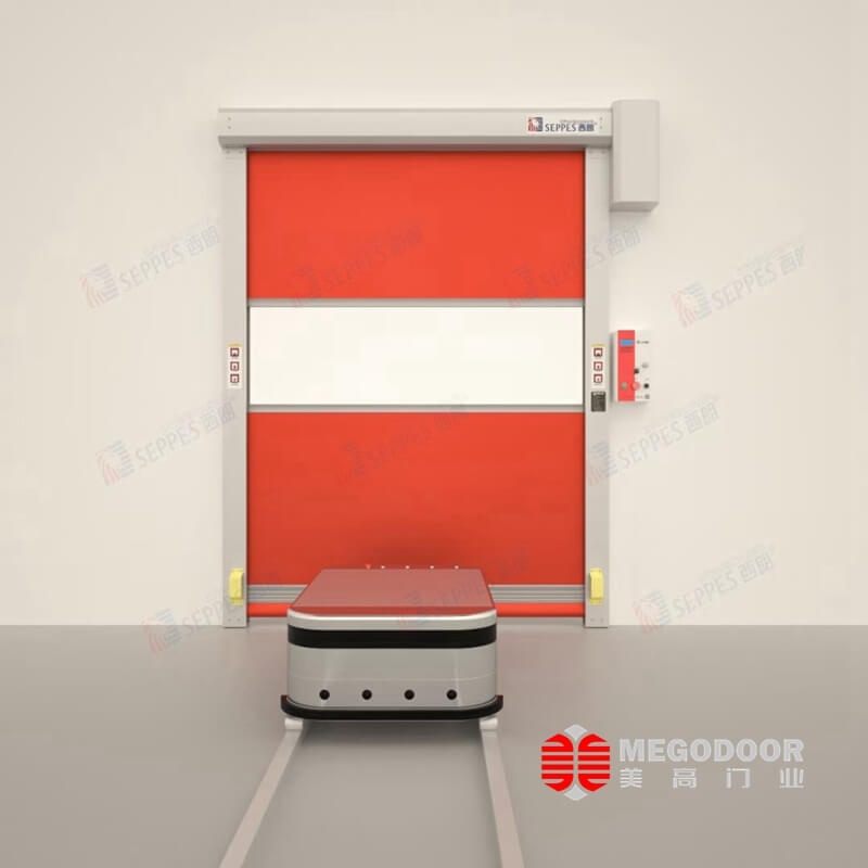 智能化工作间的门禁之选：美高快速卷帘门与AGV小车的完美联动插图