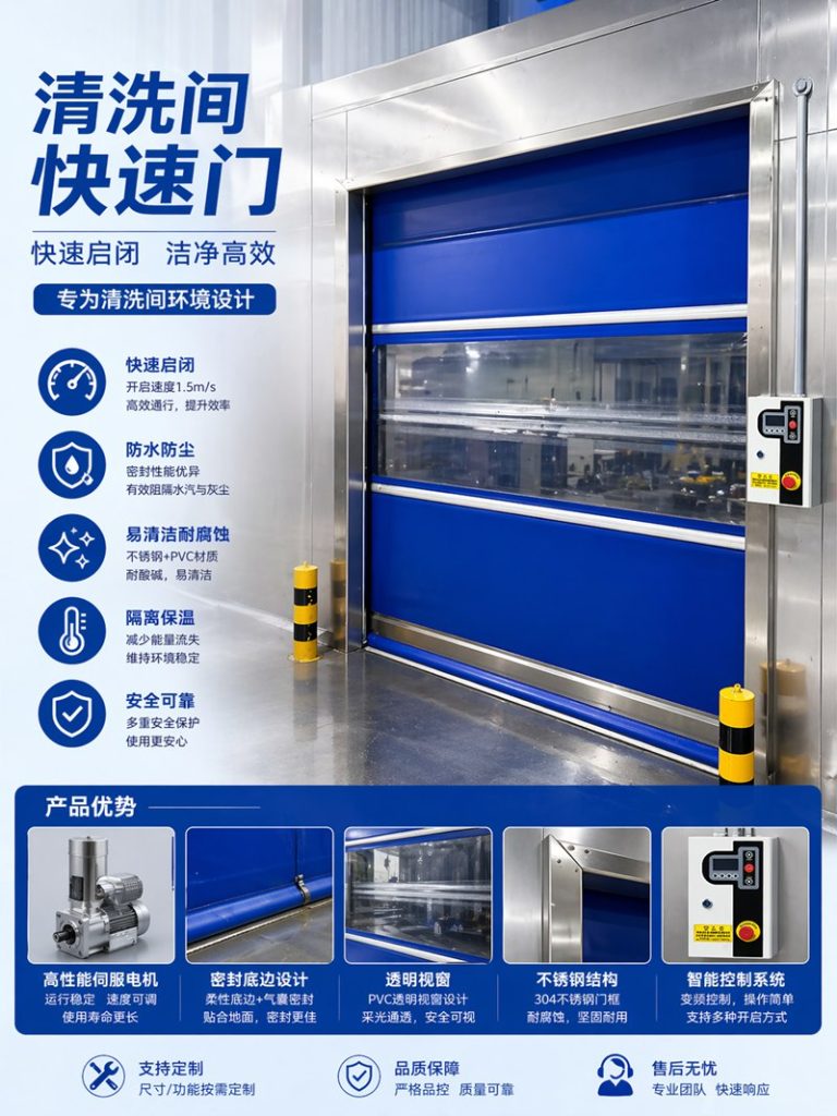 南京清洗间快速门如何选择？防水防尘设计是关键缩略图