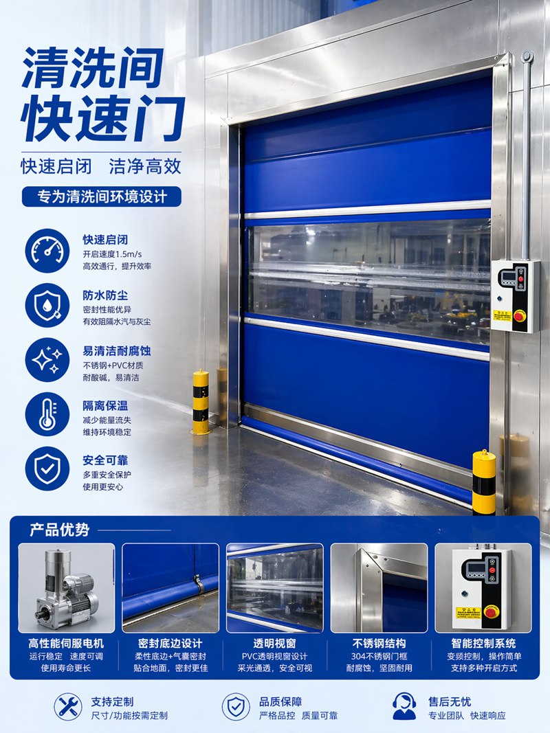 南京清洗间快速门如何选择？防水防尘设计是关键缩略图
